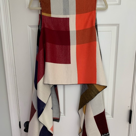 Rampage Long Colorblock Colorful Festival Boho Vest Long Top - Picture 5 of 8